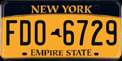 NY license plate FDO6729