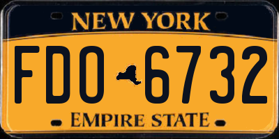 NY license plate FDO6732