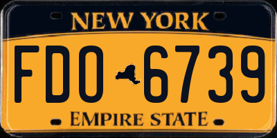 NY license plate FDO6739