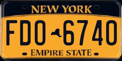 NY license plate FDO6740