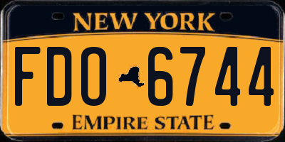 NY license plate FDO6744