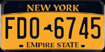 NY license plate FDO6745