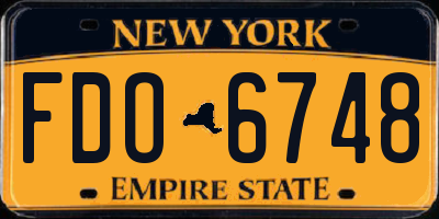 NY license plate FDO6748