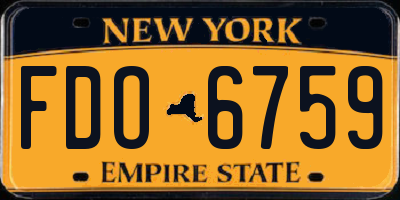 NY license plate FDO6759