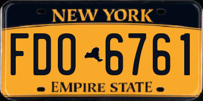 NY license plate FDO6761
