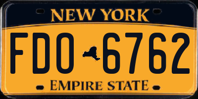 NY license plate FDO6762