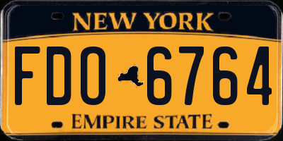NY license plate FDO6764