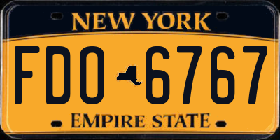 NY license plate FDO6767