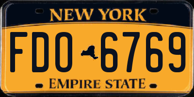 NY license plate FDO6769