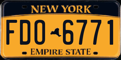 NY license plate FDO6771