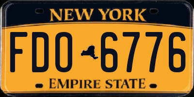 NY license plate FDO6776