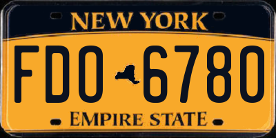 NY license plate FDO6780
