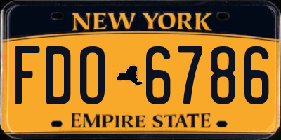 NY license plate FDO6786