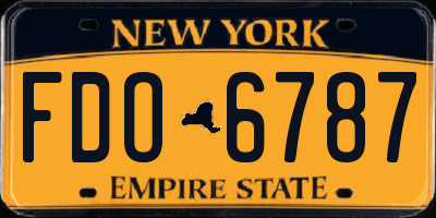 NY license plate FDO6787