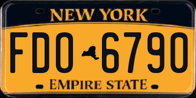 NY license plate FDO6790