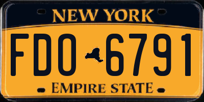 NY license plate FDO6791
