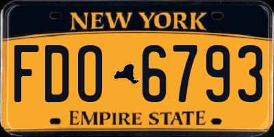 NY license plate FDO6793