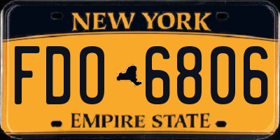 NY license plate FDO6806