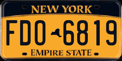 NY license plate FDO6819