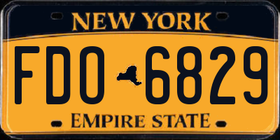 NY license plate FDO6829