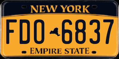 NY license plate FDO6837
