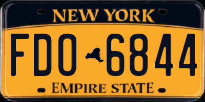 NY license plate FDO6844