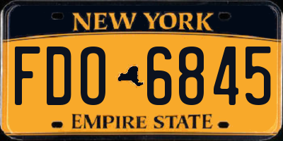 NY license plate FDO6845