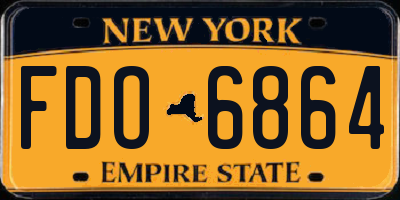 NY license plate FDO6864