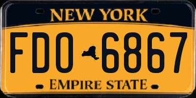 NY license plate FDO6867