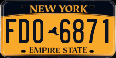 NY license plate FDO6871