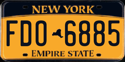 NY license plate FDO6885
