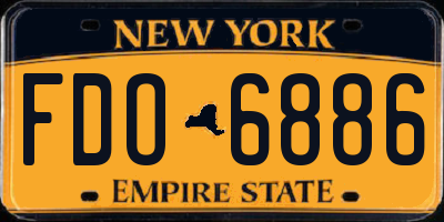 NY license plate FDO6886