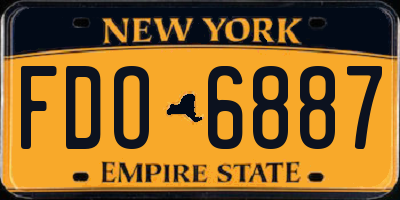 NY license plate FDO6887
