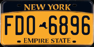 NY license plate FDO6896