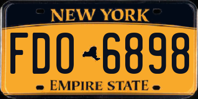NY license plate FDO6898