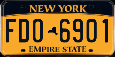 NY license plate FDO6901