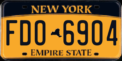 NY license plate FDO6904