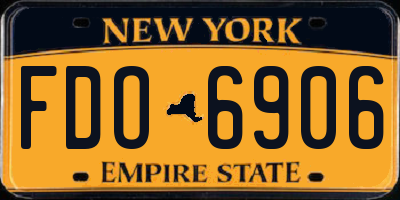 NY license plate FDO6906