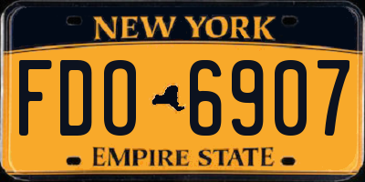 NY license plate FDO6907