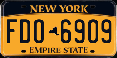 NY license plate FDO6909