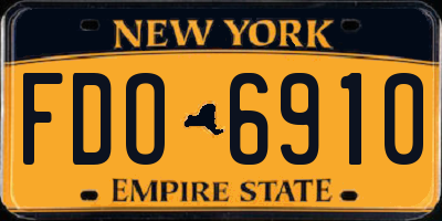 NY license plate FDO6910