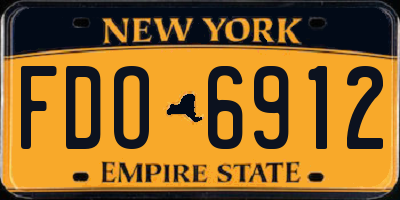 NY license plate FDO6912
