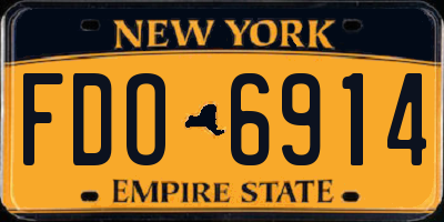 NY license plate FDO6914