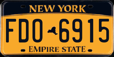 NY license plate FDO6915