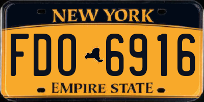NY license plate FDO6916