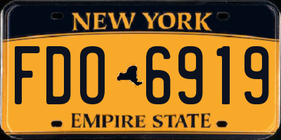 NY license plate FDO6919
