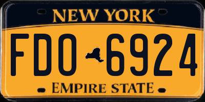 NY license plate FDO6924