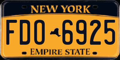 NY license plate FDO6925