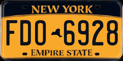 NY license plate FDO6928