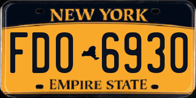 NY license plate FDO6930